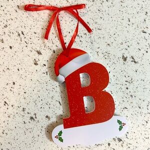 Letter B Christmas Tree Ornament